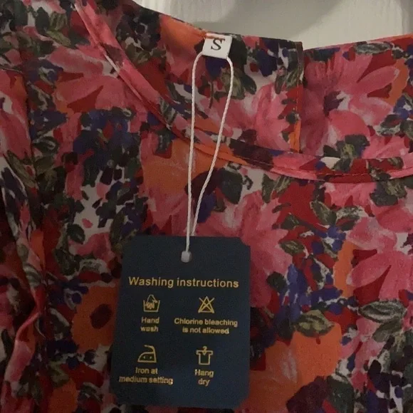 Blogger Fave Floral Ruffle Puff Sleeve Mini Dress | NWT | Small - Picture 9 of 12